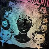 Yūjin Clothing Collapse Creation cat T-Shirt featuring a graphic of a playful cat design on a comfortable casual tee