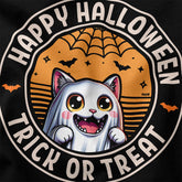 Happy Halloween T-Shirt by Yūjin Clothing featuring festive Halloween design on a comfortable cotton T-shirt.