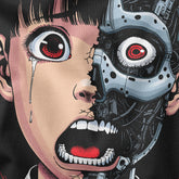 Cyborg Girl T-Shirt by Yūjin Clothing featuring a futuristic robotic girl design on a casual cotton tee.