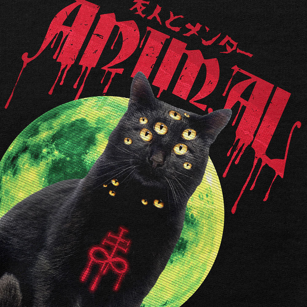 Dark animal sweatshirt by Yūjin Clothing featuring a detailed animal graphic on soft fabric.