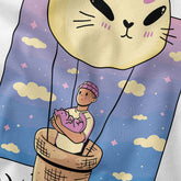 Yūjin Clothing fluffy cat hoodie featuring a cozy, plush design with cat face and ears for a cute, comfortable look.