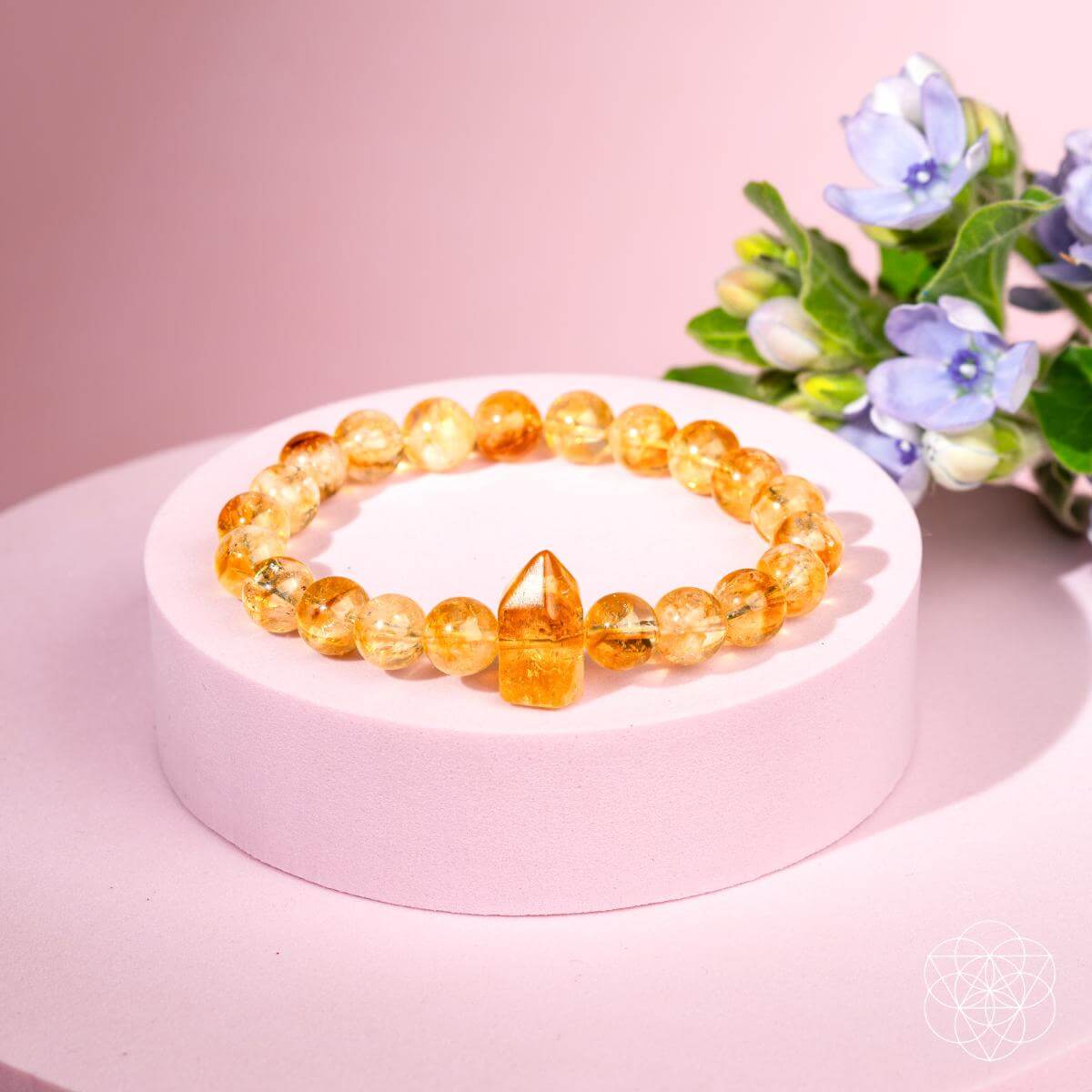 Citrine bracelet from the 365 Days of Brilliance collection by Conscious Items, featuring polished yellow gemstone beads.