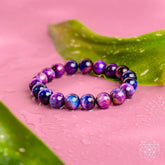 All-Galaxy Tiger’s Eye bracelet from Conscious Items featuring polished beads and celestial-inspired design.