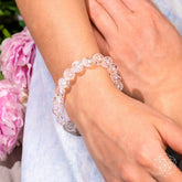 Emotional Ice Bath bracelet by Conscious Items featuring clear ice quartz beads on a stylish adjustable bracelet.