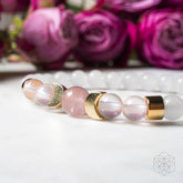 Conscious Items fertility bracelet featuring natural stones and adjustable cord for promoting fertility and wellness.