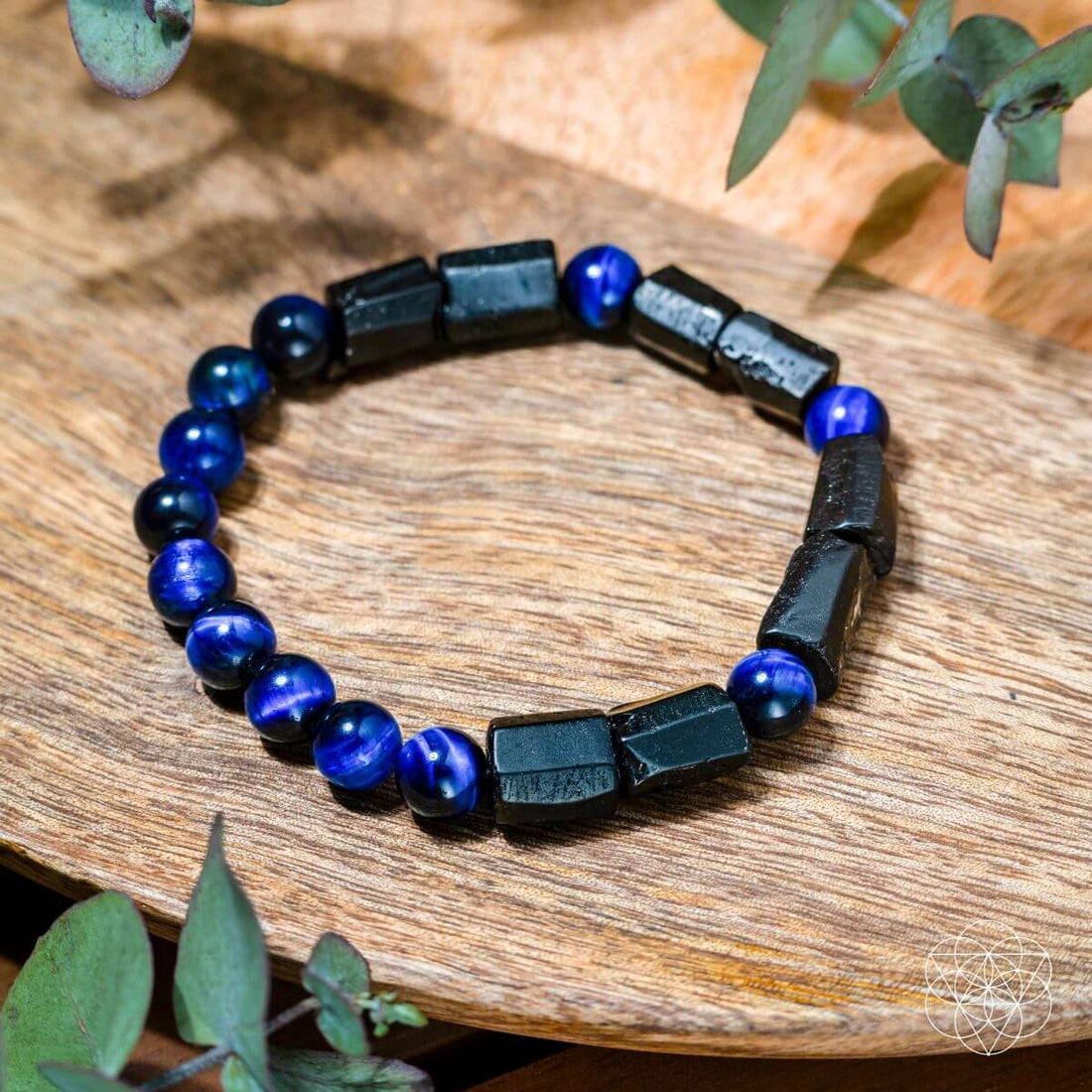 Conscious Items Stress Less Aura Protection Bracelet featuring smooth beads and a calming design for stress relief and aura shielding.