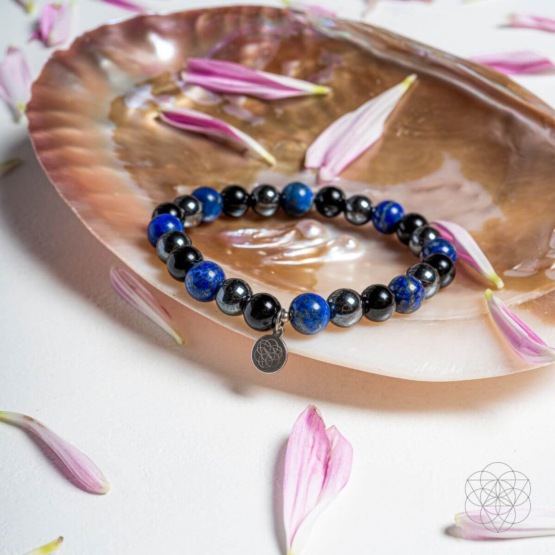 Conscious Items Energy-Shield Bracelet featuring a sleek design with beaded accents and adjustable strap for everyday wear.