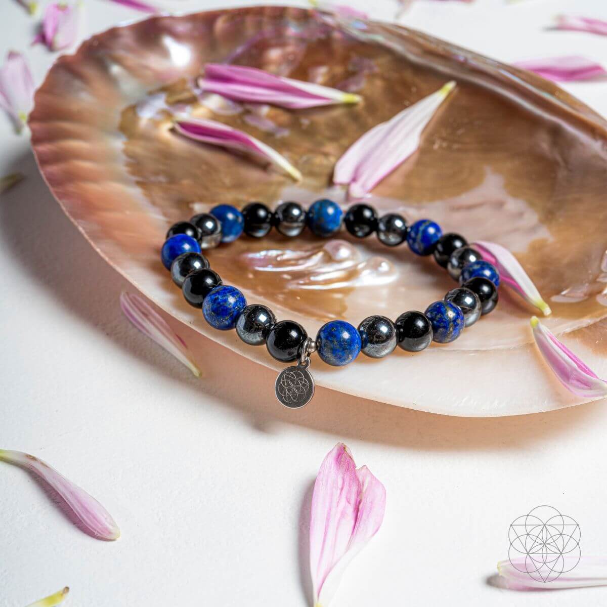 Conscious Items Energy-Shield Bracelet featuring a sleek design with beaded accents and adjustable strap for everyday wear.