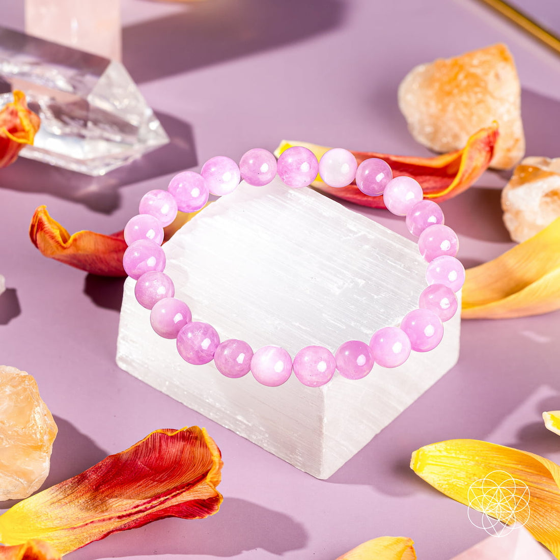 Pink Kunzite bracelet featuring vibrant pink gemstones on a delicate chain, designed for the Heart Reset by Conscious Items.