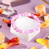 Pink Kunzite bracelet featuring vibrant pink gemstones on a delicate chain, designed for the Heart Reset by Conscious Items.