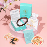 Mahogany Obsidian bracelet from Conscious Items featuring natural stone beads for self-awareness and energy protection.