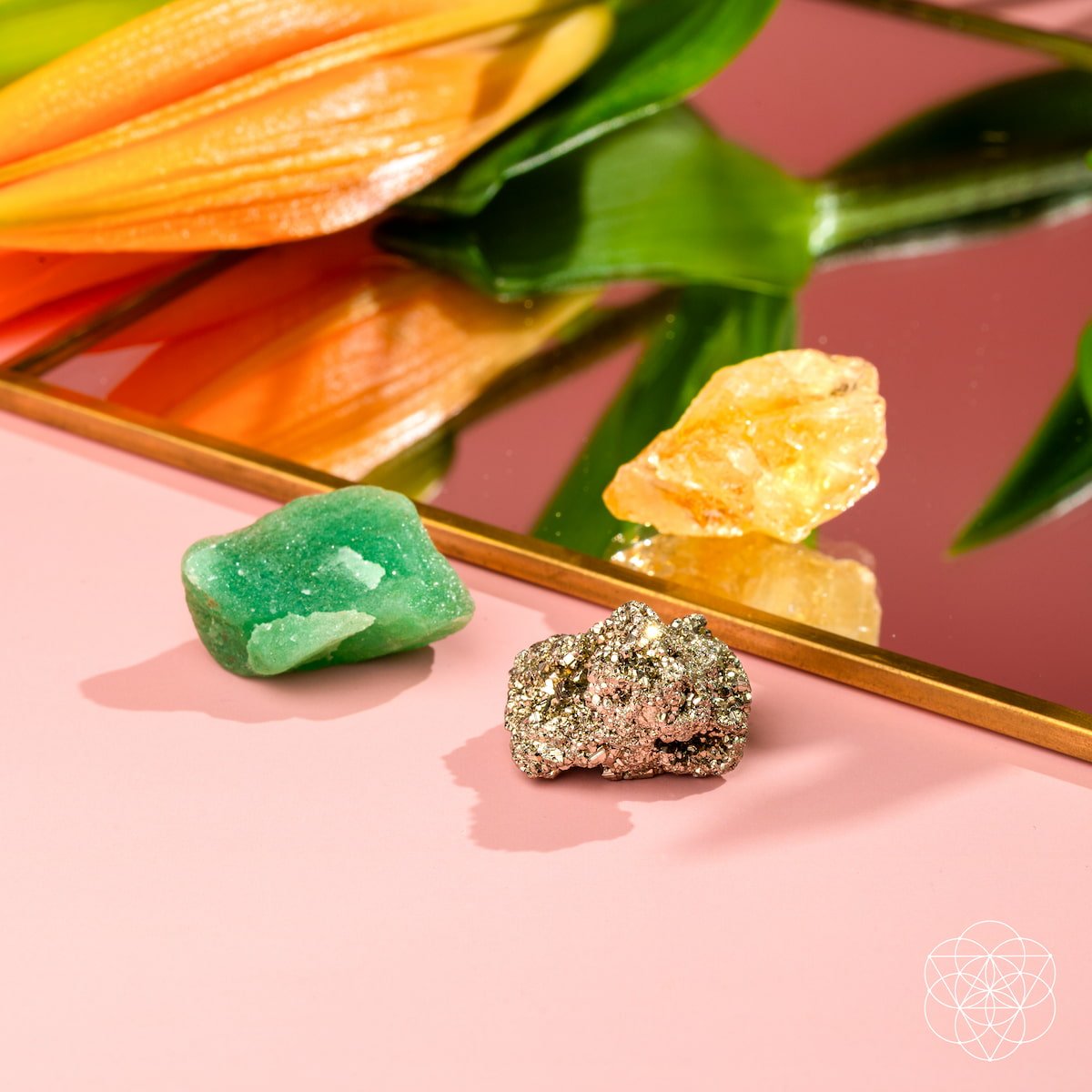 Three decorative home ornaments from the Abundance Trio by Conscious Items, featuring natural textures and earthy tones.