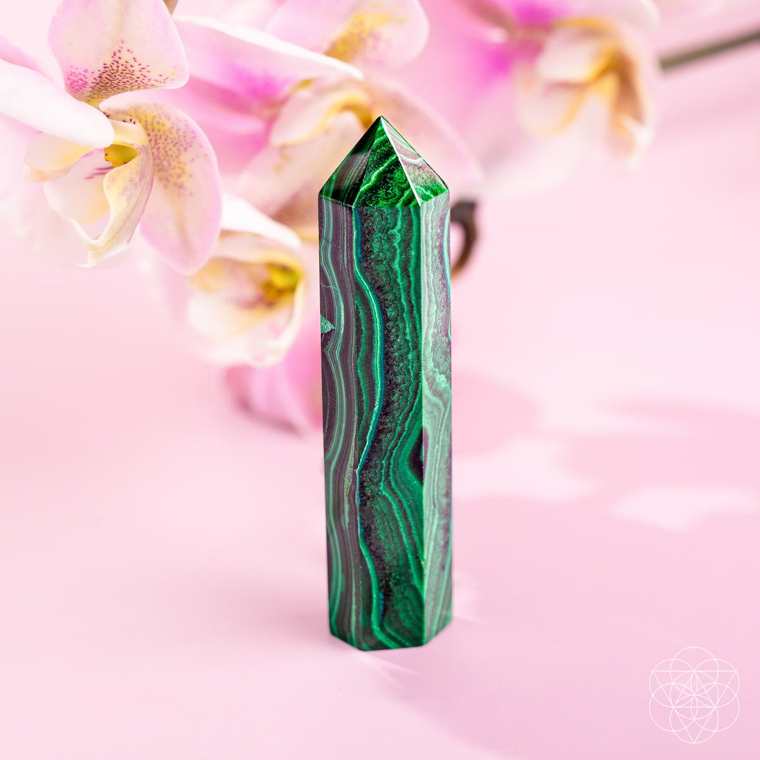 Malachite phoenix sculpture from Conscious Items, a unique home decoration symbolizing transformation and renewal.