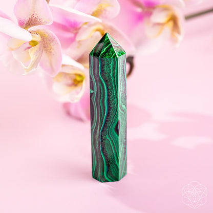Malachite phoenix sculpture from Conscious Items, a unique home decoration symbolizing transformation and renewal.