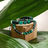 Conscious Items bracelet set called Fortress of Heart & Mind, featuring jewelry for mental healing and emotional well-being.