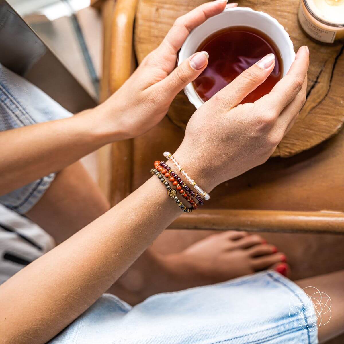 Set of four Conscious Items Prosperity Magnet Bracelets, featuring sleek jewelry design with magnetic accents for wellness and style.