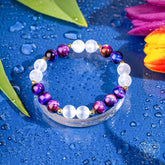 Galaxy Tiger’s Eye Bracelet featuring cosmic energy amplifier design by Conscious Items, showcasing polished tiger’s eye stones on a bracelet.