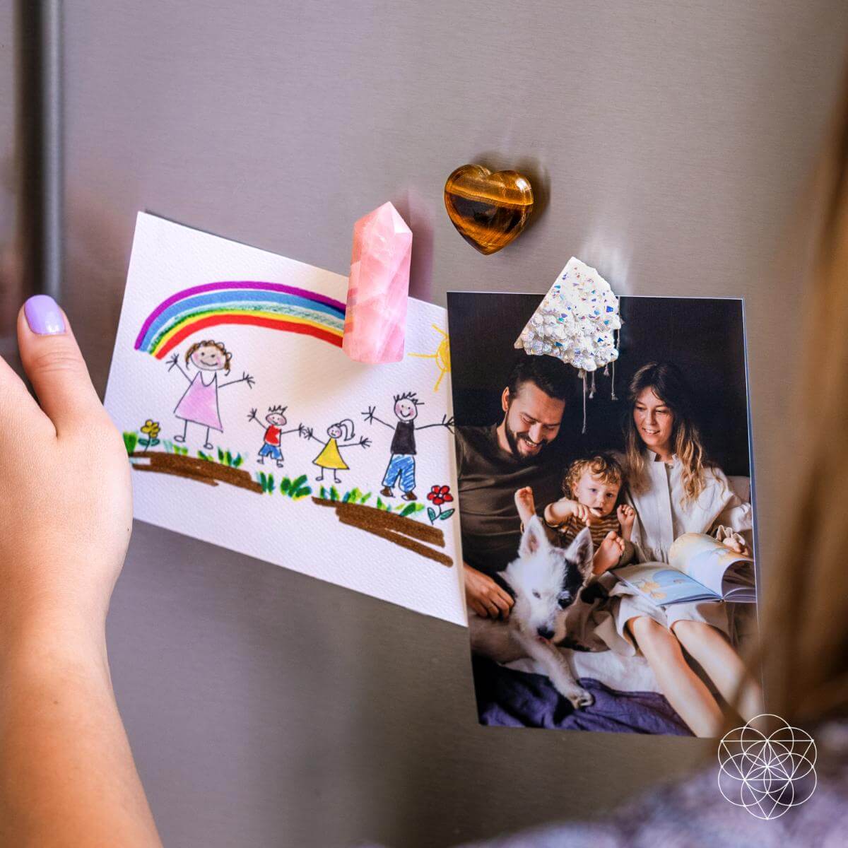 Crystal Fridge Magnets - Trio of Protection &amp; Comfort