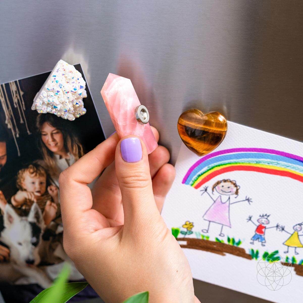 Crystal Fridge Magnets - Trio of Protection &amp; Comfort
