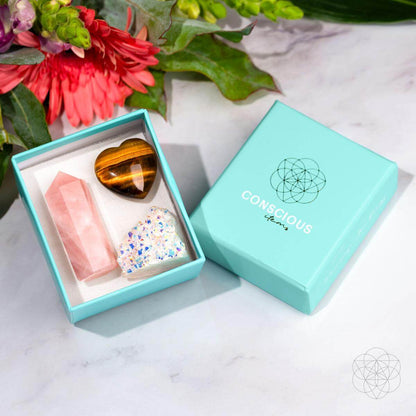 Crystal Fridge Magnets - Trio of Protection &amp; Comfort