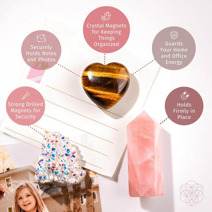 Crystal Fridge Magnets - Trio of Protection &amp; Comfort