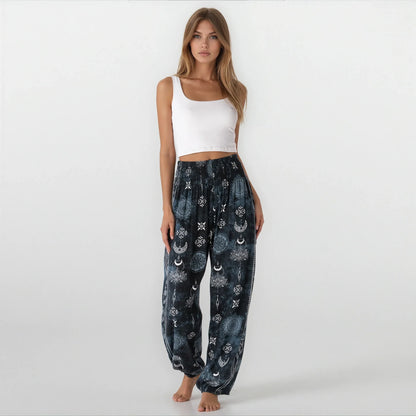 Twilight Lotus Harem Pants with Pockets