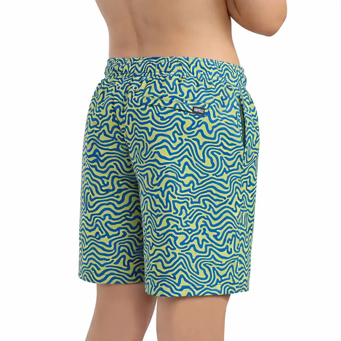 Boys Hybrid Swim &amp; Play Shorts – Deco Maze - Key Lime