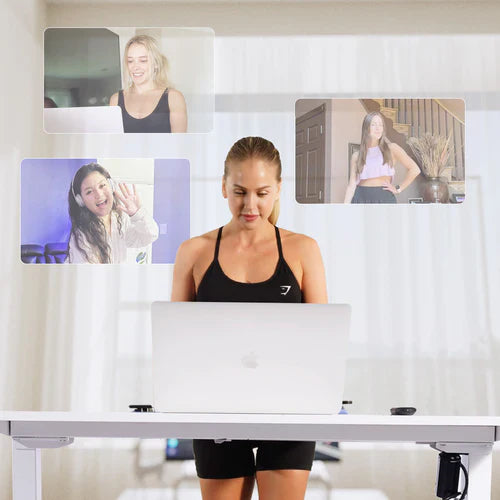 DeerRun A1 Pro Move+ foldable smart treadmill with 6% incline, NFC, black color, digital display, and sturdy frame.