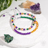 Silver Powerhouse Anklet Set by Conscious Items featuring multiple chain links and adjustable clasps for a stylish look.