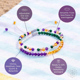 Conscious Items Destiny Maker Powerhouse anklet set featuring multiple silver-toned anklets with intricate chain designs.