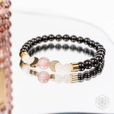 Shungite Super Charged Digital Detox bracelet by Conscious Items featuring black stone beads and adjustable cord for wrist wear.