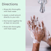 Puracy Gel Hand Soap with pump dispenser showing directions and label, designed for gentle hand cleaning.