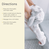 Puracy acidified, pH-balanced body wash bottle with directions label visible for gentle skincare.