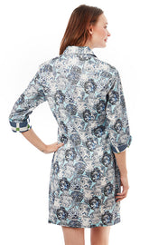 Dizzy-Lizzie Sag Harbor Dress with Chinoiserie print, sleeveless design, lightweight fabric, and elegant pattern.