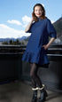Dizzy-Lizzie St. Tropez quilted denim dress with oversized silhouette, featuring soft quilting and casual chic style.