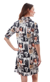 Dizzy-Lizzie Chatham Dress in Audrey print, lightweight fabric, floral design, short sleeves, perfect for casual and summer wear.