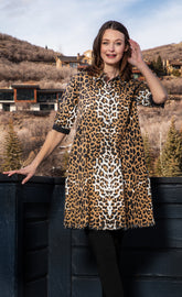 Dizzy-Lizzie Chatham dress in new cheetah print, XS size, featuring a stylish, animal print design on a fashionable dress.