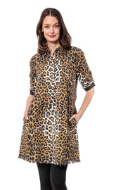Dizzy-Lizzie Chatham Dress in new cheetah print featuring a stylish, fitted design and animal print fabric for a trendy look.