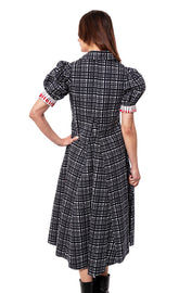 Black and white grid dress by Dizzy-Lizzie, Montauk style, featuring a stylish and comfortable fit with a classic pattern.
