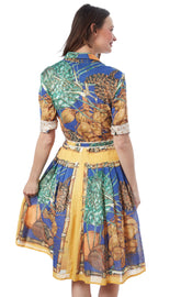 Dizzy-Lizzie Mrs Maisel Coconut Print Dress in XS, featuring a stylish dress with coconut pattern and elegant fit.