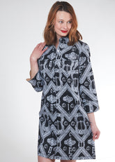 Black Sag Harbor Dress by Dizzy-Lizzie featuring buckle details, shown in a stylish dress image.