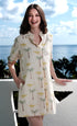 Dizzy-Lizzie Chatham Dress featuring cheetah print and palm trees, lightweight summer dress with a flowy silhouette.
