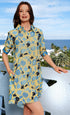 Yellow and blue floral Chatham dress by Dizzy-Lizzie featuring a stylish, flowy design perfect for spring and summer wear.