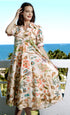 Dizzy-Lizzie Montauk Linen Cotton floral print dress with a relaxed fit and lightweight fabric, perfect for summer wear.