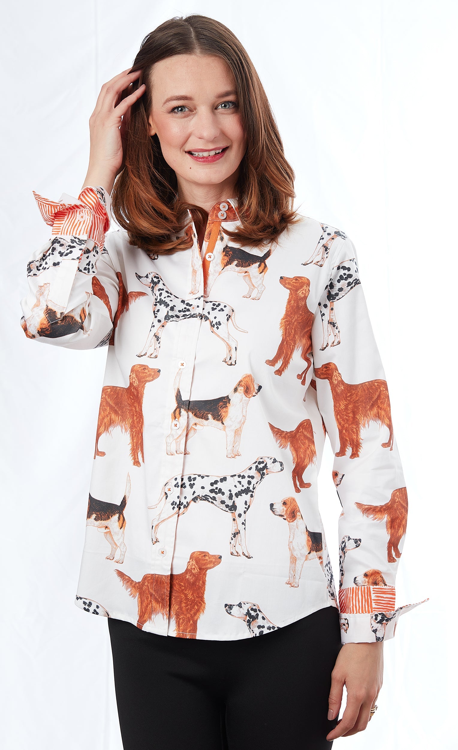 Dizzy-Lizzie Rome Shirt for dogs with a playful doggies print, soft fabric, and comfortable fit, perfect for stylish pet wear.