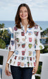 Dizzy-Lizzie peplum top coffee mug featuring a stylish design, perfect for coffee lovers and fashion enthusiasts.