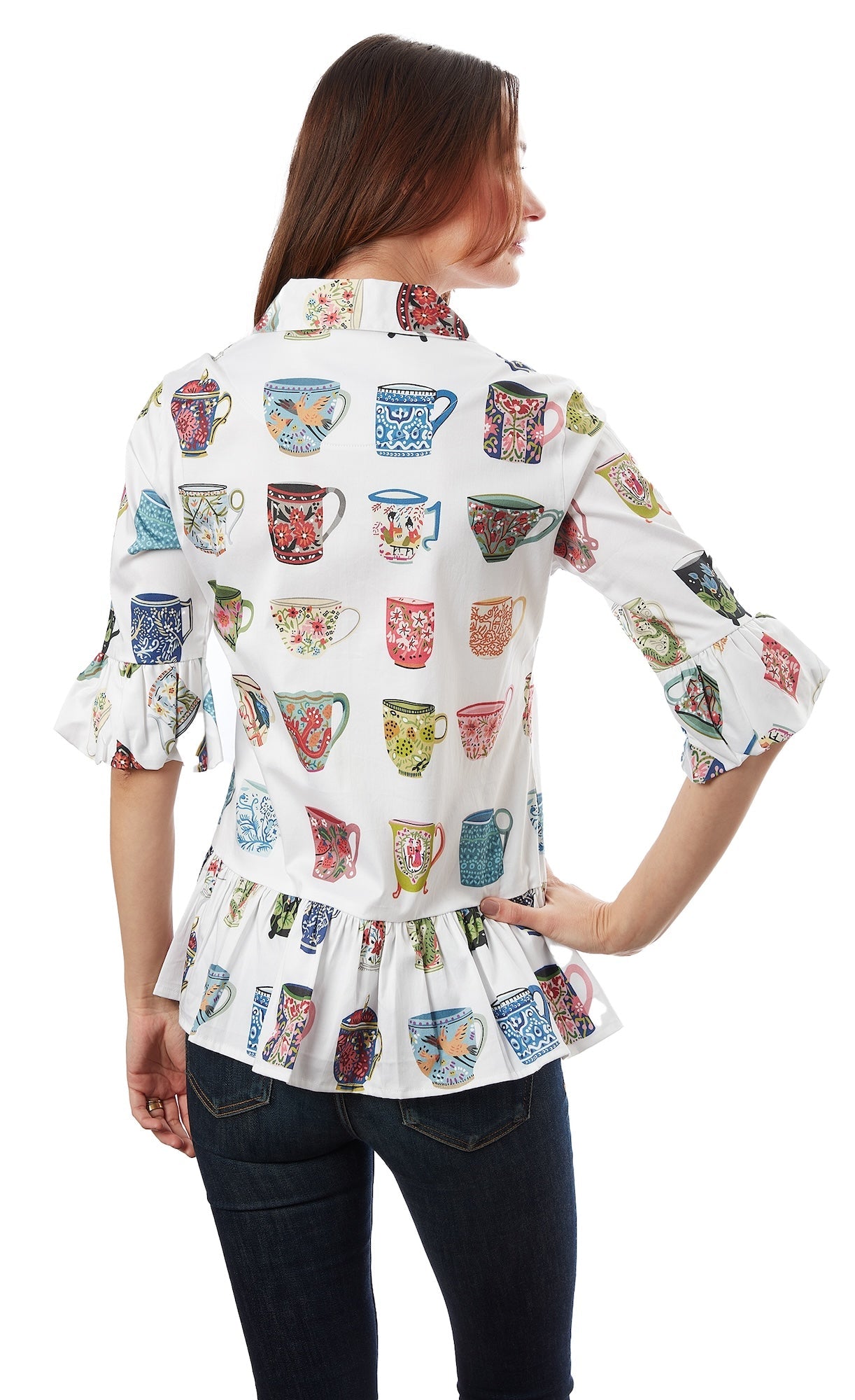 Dizzy-Lizzie Peplum Top coffee mug with stylish peplum top design, perfect for coffee lovers and fashion enthusiasts.