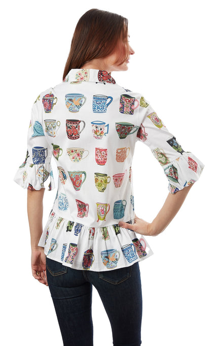 Dizzy-Lizzie Peplum Top coffee mug with stylish peplum top design, perfect for coffee lovers and fashion enthusiasts.