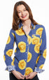Dizzy-Lizzie Cape Cod Tunic featuring a blue sunface design, lightweight fabric, and relaxed fit for casual wear.