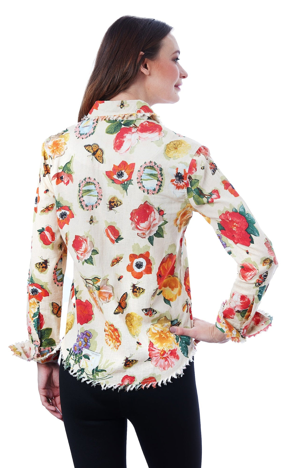 Dizzy-Lizzie Cape Cod Tunic with botanical print, lightweight fabric, and relaxed fit, perfect for casual wear.